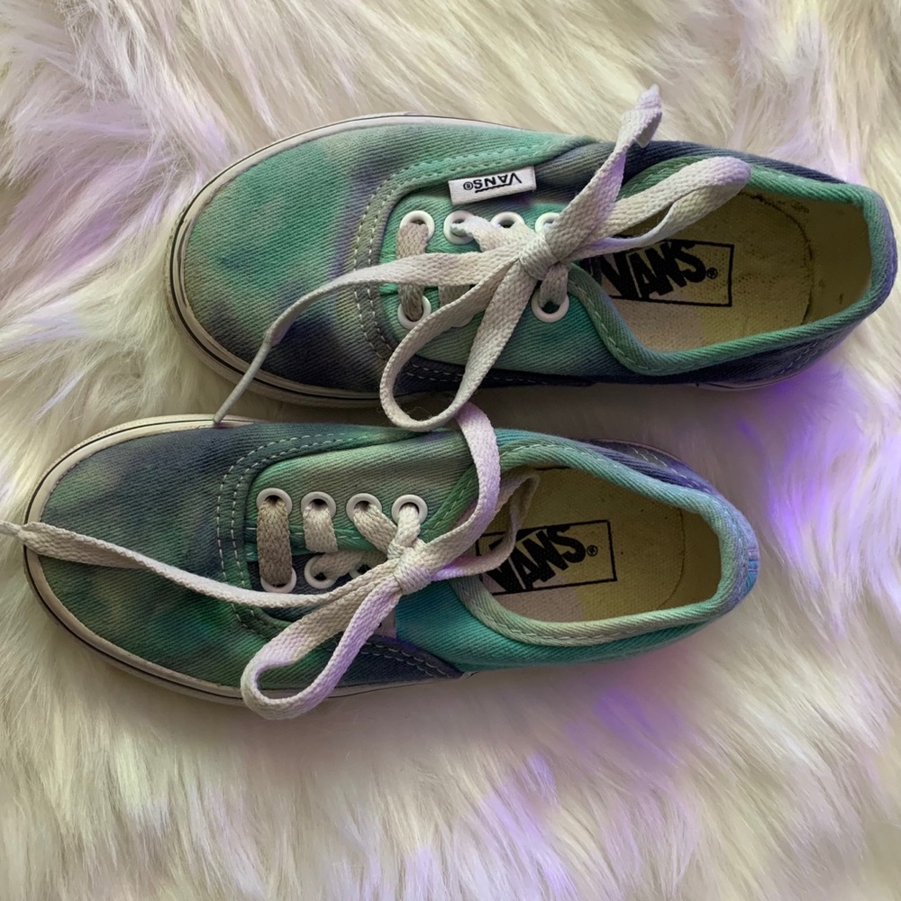 Kids Tie Dye Vans Blue Youth Size 10.5 Unisex